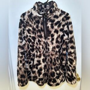 Sherpa leopard women’s jacket